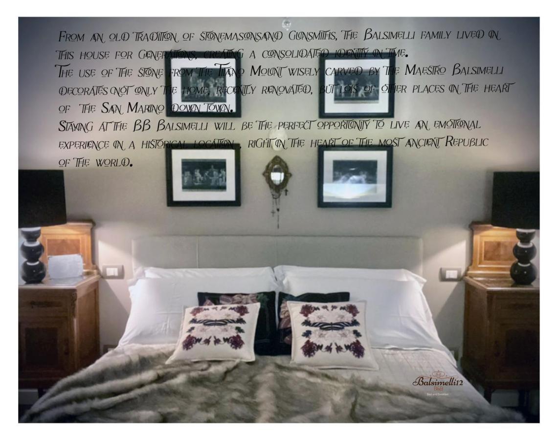 B&B Balsimelli12 San Marino Kültér fotó